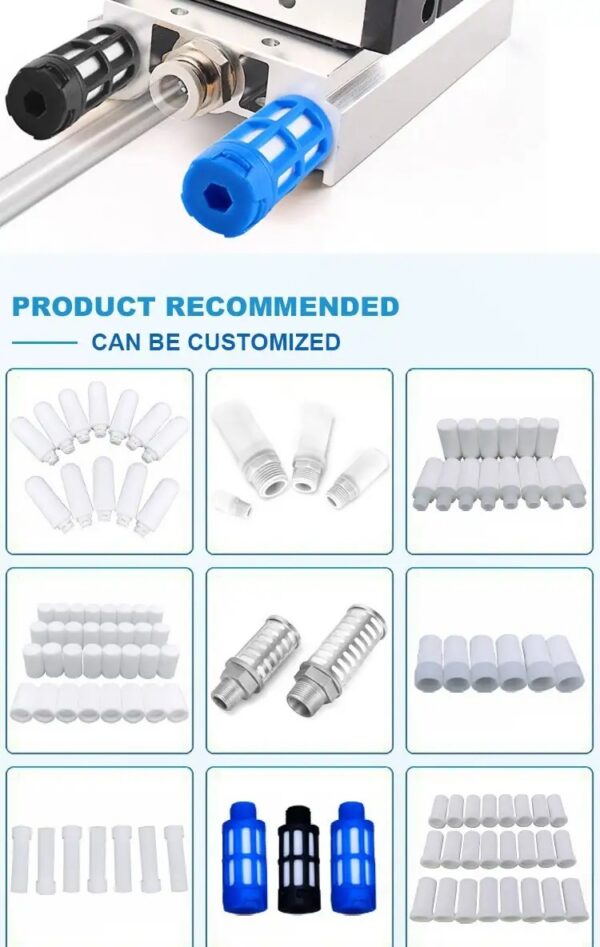 Pneumatic Plastic Muffler Silencer with Sound Absorbing Pneumatic Plastic Muffler Silencer with Sound Absorbing
